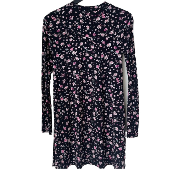 BCBG Long Sleeve Ditsy Print A-Line Dress - Picture 3 of 9